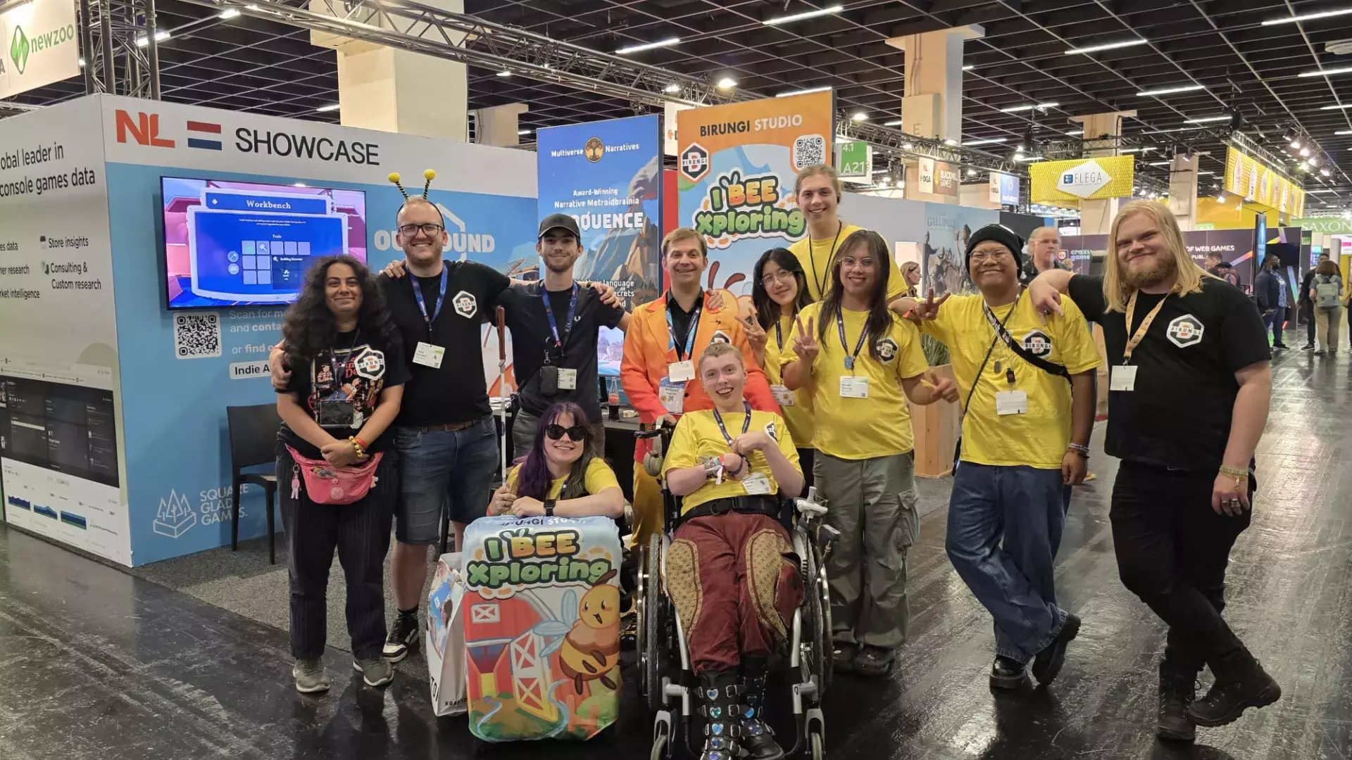 Het team van Birungi Studio op de Gamescom 2025